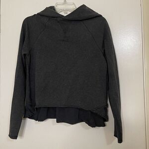 Lululemon gray full pullover knit hoodie sweater size US 4